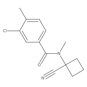 3-chloro-N-(1-cyanocyclobutyl)-N,4-dimethylbenzamide结构式