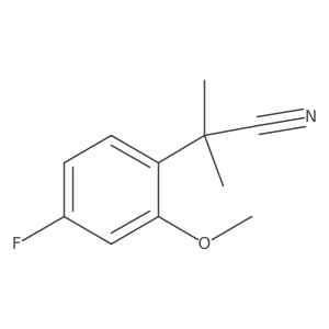 2-(4-Fluoro-2-methoxyphenyl)-2-methylpropanenitrile Structure