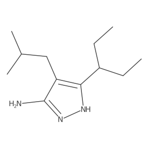 4-Isobutyl-3-(pentan-3-yl)-1h-pyrazol-5-amine结构式