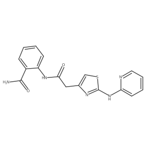 2-(2-(2-(Pyridin-2-ylamino)thiazol-4-yl)acetamido)benzamide Structure