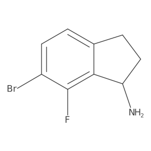 6-Bromo-7-fluoro-2,3-dihydro-1H-inden-1-amine结构式