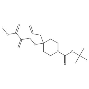 Tert-butyl 4-(2-methoxycarbonylprop-2-enoxy)-4-prop-2-enylpiperidine-1-carboxylate Structure
