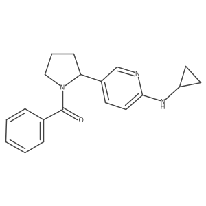 (2-(6-(Cyclopropylamino)pyridin-3-yl)pyrrolidin-1-yl)(phenyl)methanone结构式