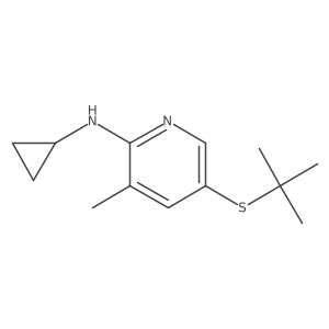 5-(tert-Butylthio)-N-cyclopropyl-3-methylpyridin-2-amine Structure