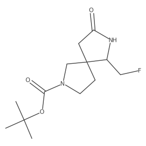 2,7-Diazaspiro[4.4]nonane-2-carboxylic acid, 6-(fluoromethyl)-8-oxo-, 1,1-dimethylethyl ester, (5R,6R)-rel- Structure