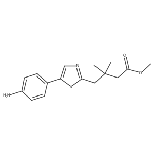 Methyl 4-(5-(4-aminophenyl)thiazol-2-yl)-3,3-dimethylbutanoate Structure