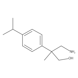 3-Amino-2-methyl-2-[4-(propan-2-yl)phenyl]propan-1-ol结构式