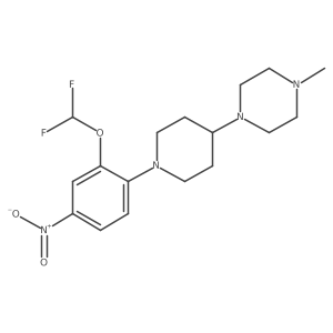 1-{1-[2-(Difluoromethoxy)-4-nitrophenyl]piperidin-4-yl}-4-methylpiperazine结构式