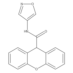 N-(isoxazol-4-yl)-9H-xanthene-9-carboxamide结构式