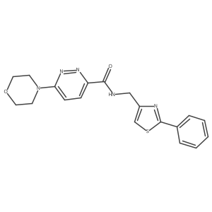 6-morpholino-N-((2-phenylthiazol-4-yl)methyl)pyridazine-3-carboxamide Structure