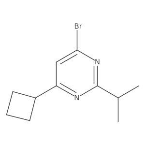 Pyrimidine, 4-bromo-6-cyclobutyl-2-(1-methylethyl)- Structure