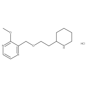 2-Methoxy-3-((2-(piperidin-2-yl)ethoxy)methyl)pyrazine hydrochloride结构式
