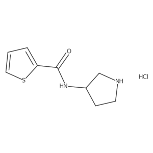 N-(pyrrolidin-3-yl)thiophene-2-carboxamide hydrochloride结构式