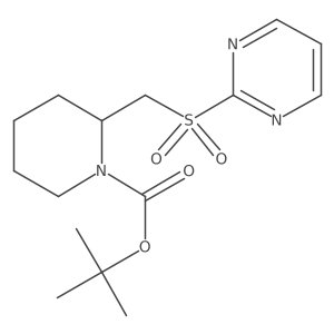 tert-Butyl 2-((pyrimidin-2-ylsulfonyl)methyl)piperidine-1-carboxylate Structure