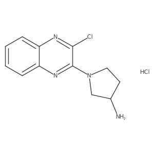 (R)-1-(3-chloroquinoxalin-2-yl)pyrrolidin-3-amine hydrochloride结构式