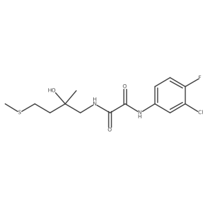 N1-(3-chloro-4-fluorophenyl)-N2-(2-hydroxy-2-methyl-4-(methylthio)butyl)oxalamide Structure