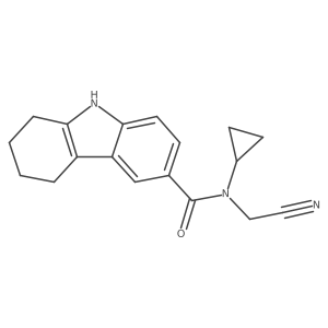 N-(cyanomethyl)-N-cyclopropyl-2,3,4,9-tetrahydro-1H-carbazole-6-carboxamide结构式