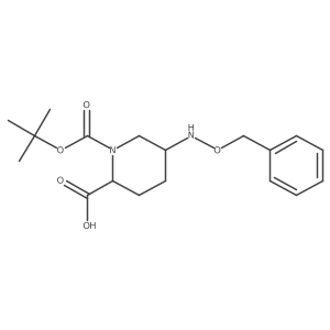 5-(Benzyloxyamino)-1-tert-butoxycarbonyl-piperidine-2-carboxylic acid结构式