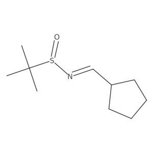 (S,E)-N-(Cyclopentylmethylene)-2-methylpropane-2-sulfinamide结构式