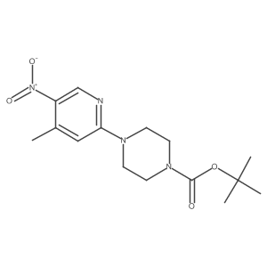 tert-Butyl 4-(4-methyl-5-nitropyridin-2-yl)piperazine-1-carboxylate结构式