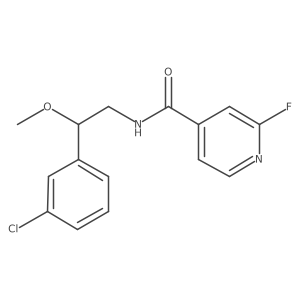 N-[2-(3-Chlorophenyl)-2-methoxyethyl]-2-fluoropyridine-4-carboxamide结构式