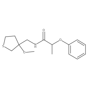 N-((3-methoxytetrahydrothiophen-3-yl)methyl)-2-phenoxypropanamide结构式