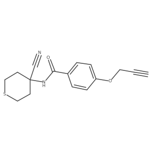 N-(4-cyanotetrahydrothiopyran-4-yl)-4-prop-2-ynoxy-benzamide Structure
