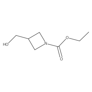 Ethyl 3-(hydroxymethyl)-1-azetidinecarboxylate结构式