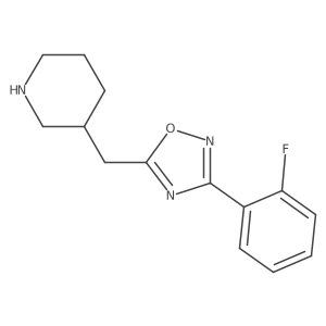 3-(2-Fluorophenyl)-5-(piperidin-3-ylmethyl)-1,2,4-oxadiazole结构式