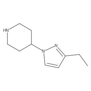 4-(3-ethyl-1H-pyrazol-1-yl)piperidine Structure