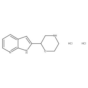2-Morpholin-2-yl-1H-pyrrolo[2,3-b]pyridine dihydrochloride结构式