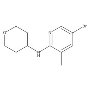5-Bromo-3-methyl-N-(oxan-4-yl)pyridin-2-amine结构式