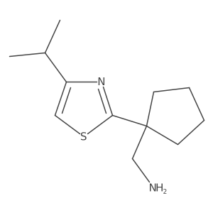 {1-[4-(Propan-2-yl)-1,3-thiazol-2-yl]cyclopentyl}methanamine Structure