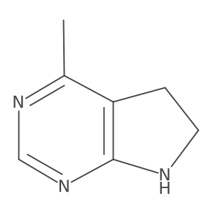 4-methyl-6,7-dihydro-5H-pyrrolo[2,3-d]pyrimidine结构式