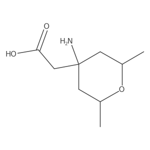 2-(4-Amino-2,6-dimethyloxan-4-yl)acetic acid结构式