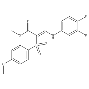 methyl (2Z)-3-[(3,4-difluorophenyl)amino]-2-[(4-methoxyphenyl)sulfonyl]acrylate Structure