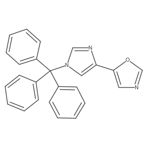 5-(1-trityl-1H-imidazol-4-yl)oxazole结构式