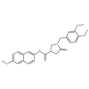 1-(3,4-dimethoxybenzyl)-N-(7-methoxyquinolin-3-yl)-5-oxopyrrolidine-3-carboxamide Structure