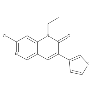 7-Chloro-1-ethyl-3-thiophen-3-yl-1,6-naphthyridin-2-one Structure