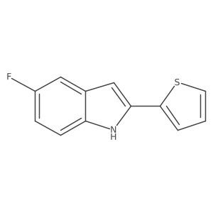 5-fluoro-2-thien-2-yl-1H-indole结构式