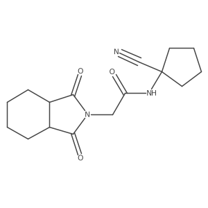 N-(1-cyanocyclopentyl)-2-(1,3-dioxo-octahydro-1H-isoindol-2-yl)acetamide结构式
