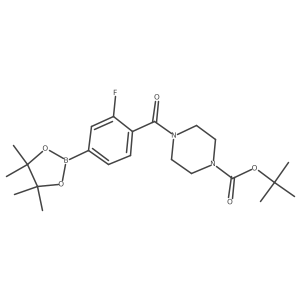 Tert-butyl 4-(2-fluoro-4-(4,4,5,5-tetramethyl-1,3,2-dioxaborolan-2-yl)benzoyl)piperazine-1-carboxylate Structure