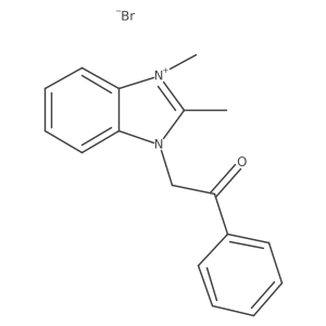 1,2-dimethyl-3-(2-oxo-2-phenylethyl)-1H-benzo[d]imidazol-3-ium bromide Structure