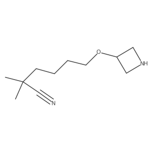 6-(Azetidin-3-yloxy)-2,2-dimethylhexanenitrile Structure