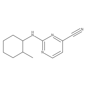 2-[(2-Methylcyclohexyl)amino]pyrimidine-4-carbonitrile结构式
