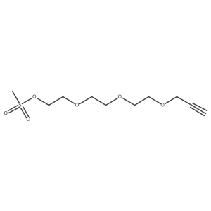 2-(2-(2-(Prop-2-yn-1-yloxy)ethoxy)ethoxy)ethyl methanesulfonate Structure