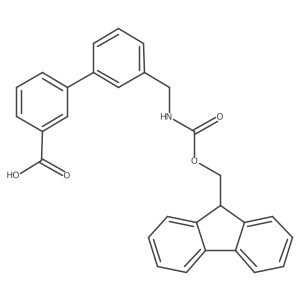 3-[3-[(9H-Fluoren-9-ylmethoxycarbonylamino)methyl]phenyl]benzoic acid Structure