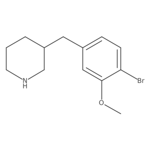 3-[(4-Bromo-3-methoxyphenyl)methyl]piperidine Structure