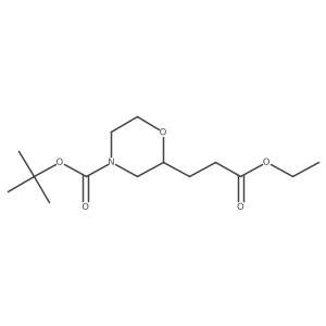 Tert-butyl (S)-2-(3-ethoxy-3-oxopropyl)morpholine-4-carboxylate Structure