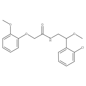 N-[2-(2-chlorophenyl)-2-methoxyethyl]-2-(2-methoxyphenoxy)acetamide Structure